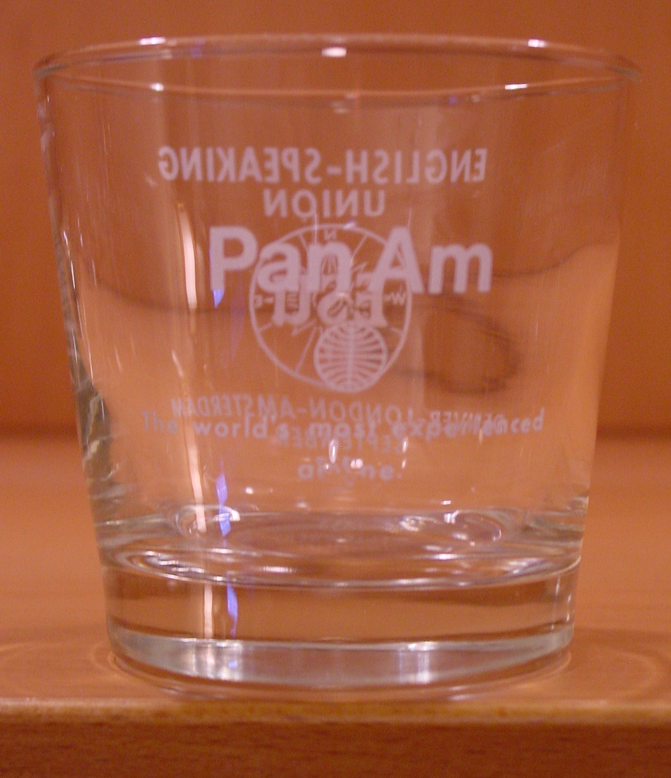 1972 September,  A glass given to the English Speaking Union afinity group 